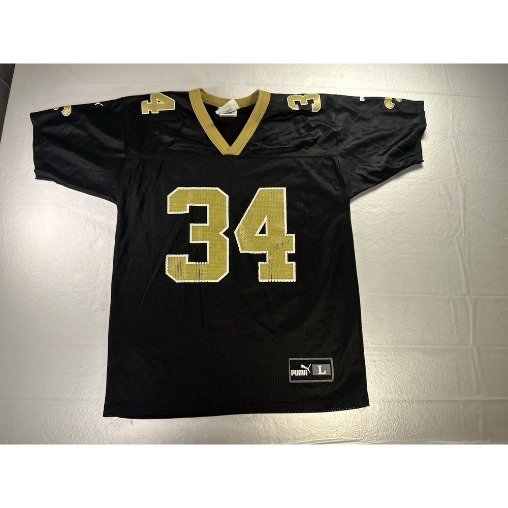 Puma New Orlean Saints Ricky Williams #34 Jersey Youth Large Black Mesh Vintage